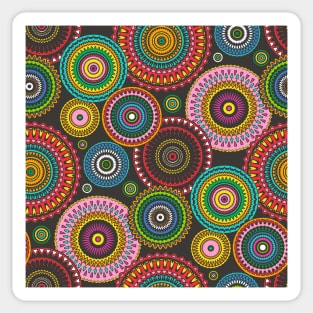 Circles Geometric multi coloured Sticker